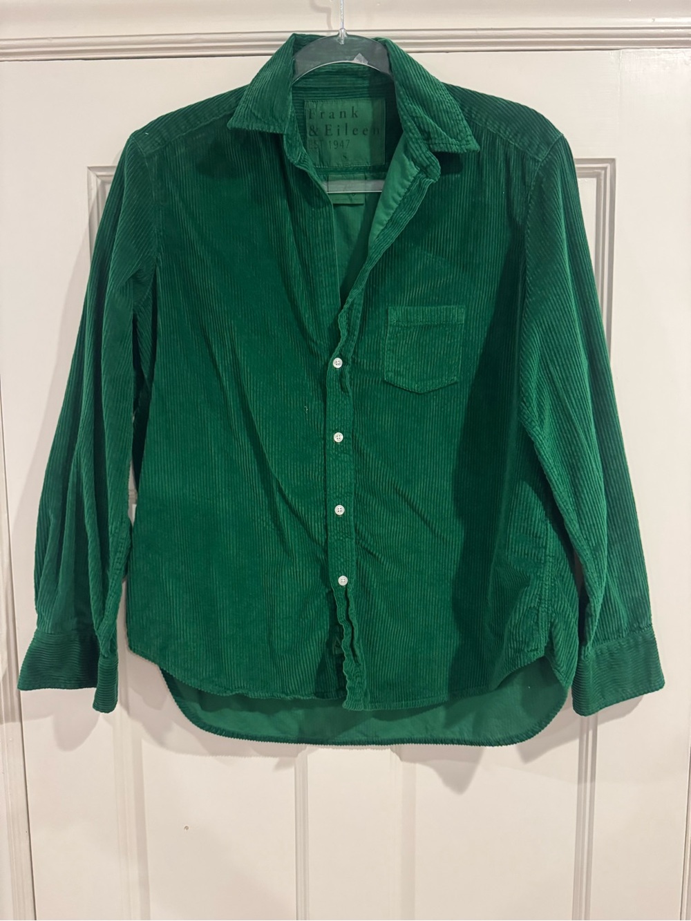 Frank & Eileen Emerald Green Corduroy Button-Down Shirt - Picture 2 of 7